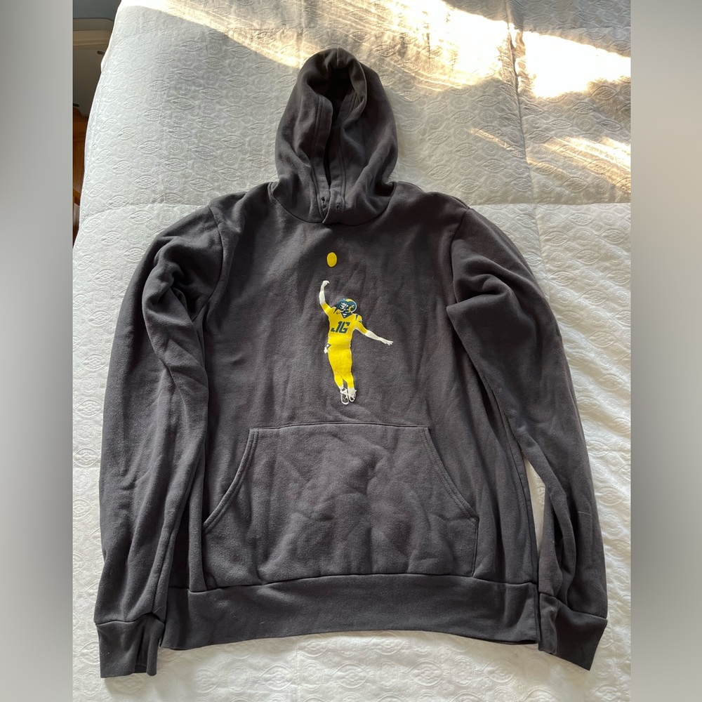 Gray football Graphic Hoodie size medium